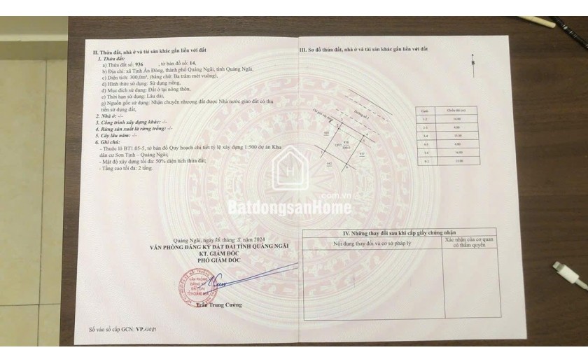 Bán căn góc biệt thự KDC Sơn Tịnh 577 275m2, TP Quảng Ngãi - 3.140 triệu